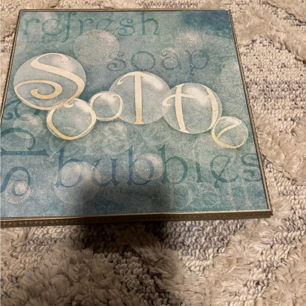 2 Relax and Soak Wall Art Set for bathroom!